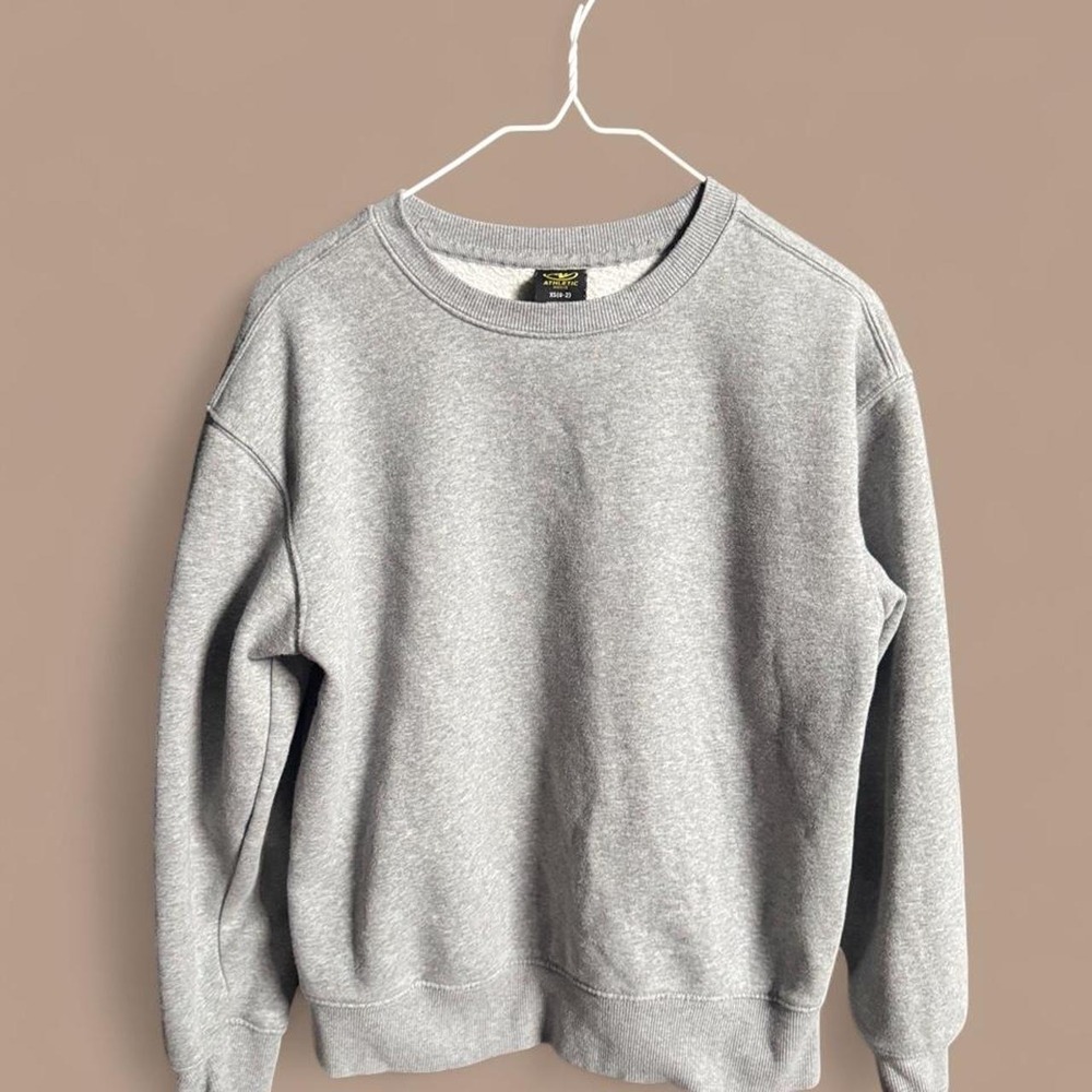 Athletic Works Heather Gray Crewneck Sweatshirt Womens XS Minimalist Basic